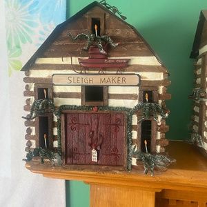 Cabin style winter decor